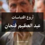 أروع اقتباسات عبد العظيم فنجان