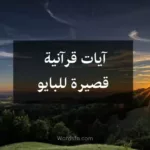 آيات قرآنية قصيرة للبايو