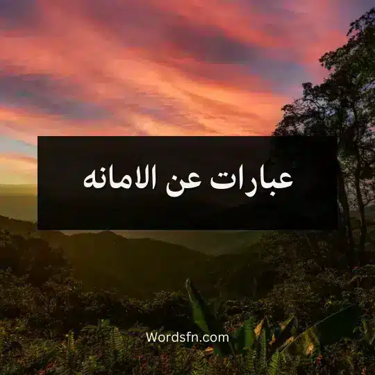 عبارات عن الامانه